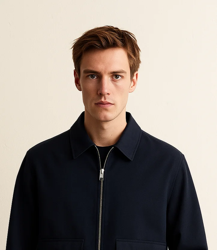 West N Wear Men’s Urban Utility Denim Jacket – Black & Blue With Front 2 Pockets — Stylish and Trendy Jacket For Men's - Image 13