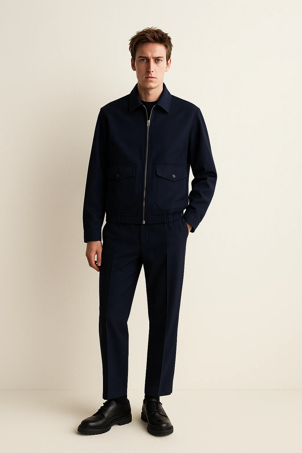 West N Wear Men’s Urban Utility Denim Jacket – Black & Blue With Front 2 Pockets — Stylish and Trendy Jacket For Men's - Image 10