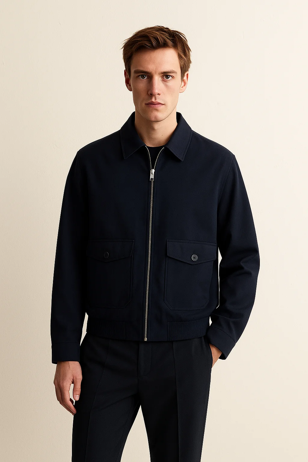 West N Wear Men’s Urban Utility Denim Jacket – Black & Blue With Front 2 Pockets — Stylish and Trendy Jacket For Men's - Image 11