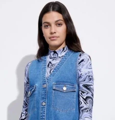 West N Wear Women’s Blue Denim Coat – Sleeveless Styles, Stylish & Trendy, Cozy & Comfortable | All Size & 2 Colours Available - Image 4