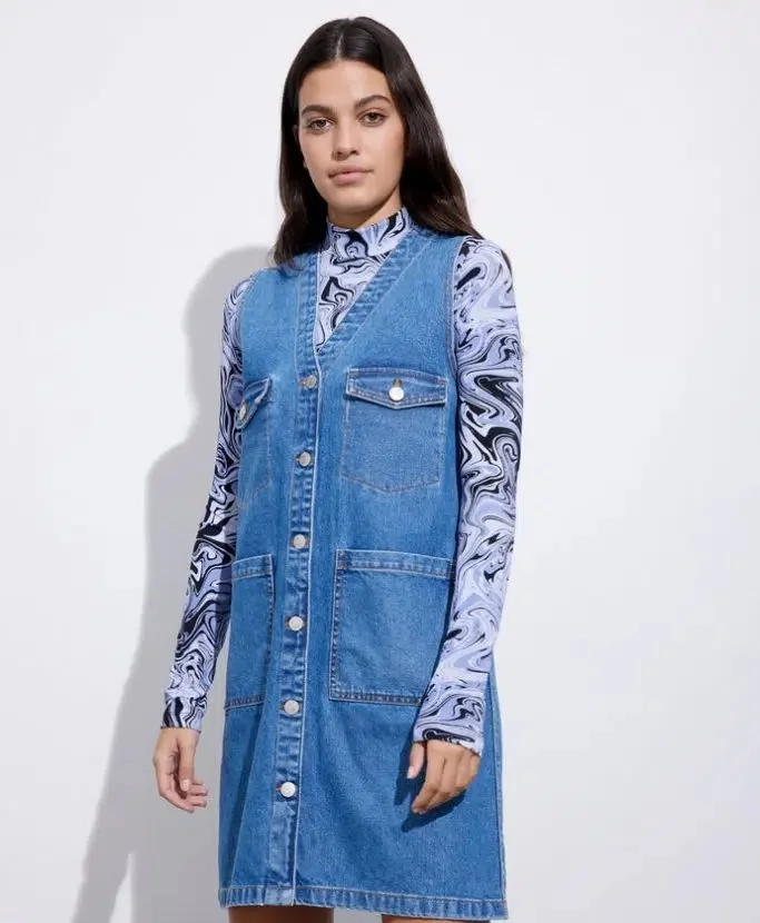 West N Wear Women’s Blue Denim Coat – Sleeveless Styles, Stylish & Trendy, Cozy & Comfortable | All Size & 2 Colours Available - Image 11