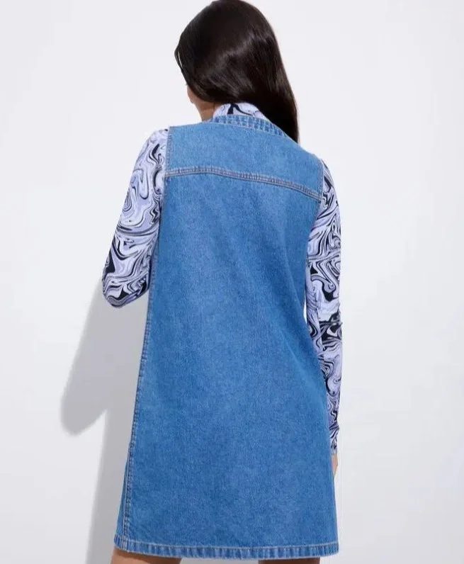 West N Wear Women’s Blue Denim Coat – Sleeveless Styles, Stylish & Trendy, Cozy & Comfortable | All Size & 2 Colours Available - Image 12